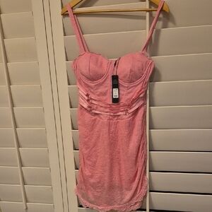 Elegant Pink Lace Dress